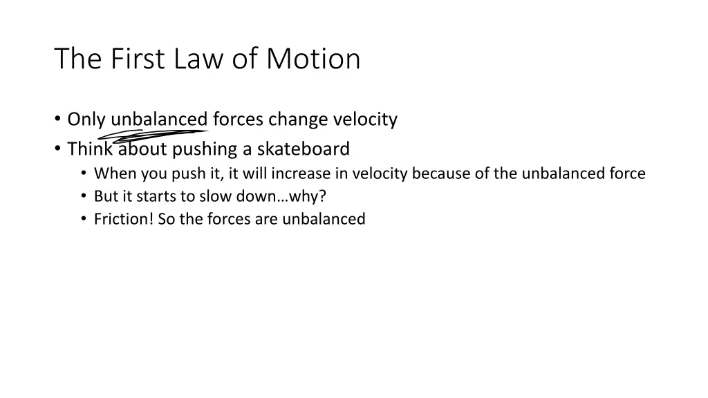 the first law of motion 2