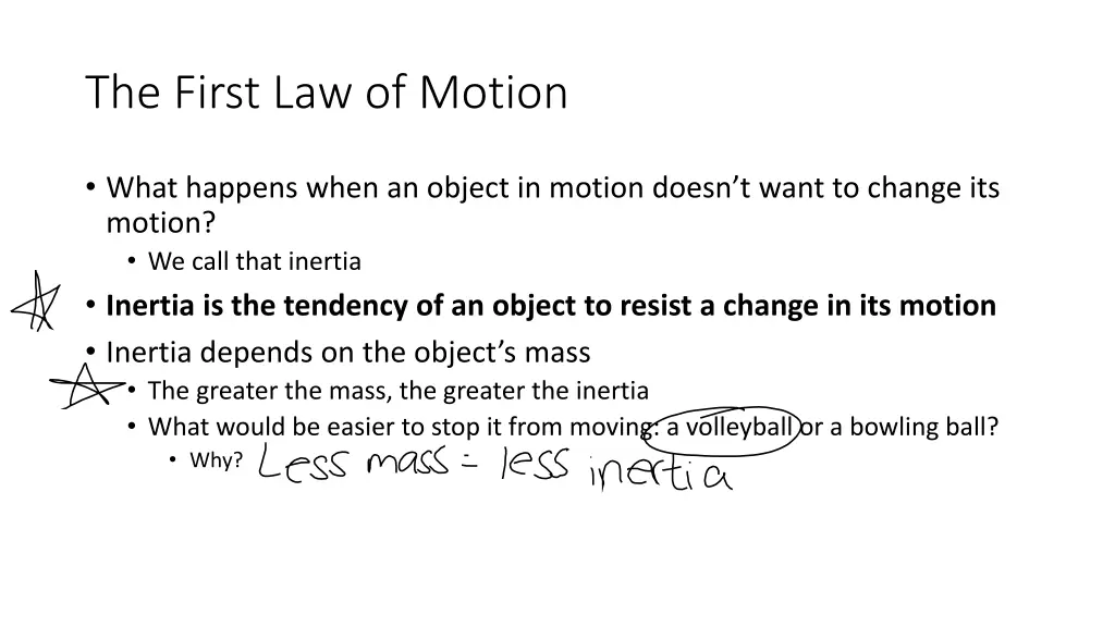 the first law of motion 3