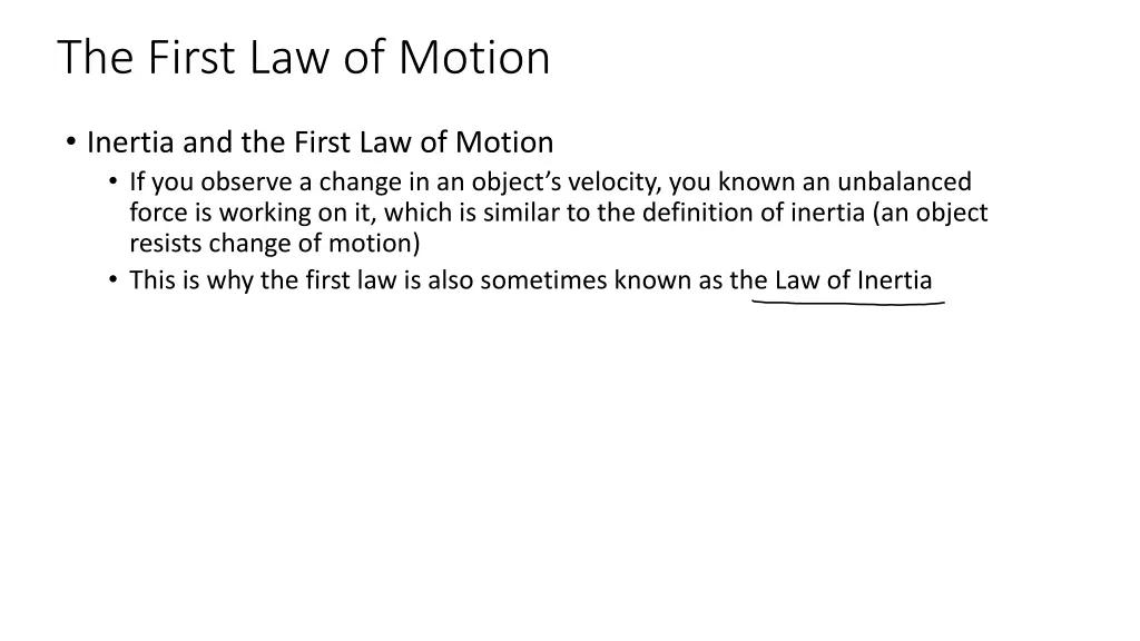 the first law of motion 4