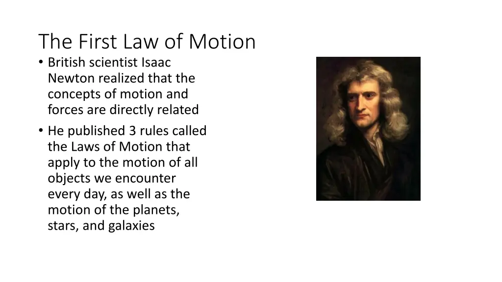 the first law of motion british scientist isaac