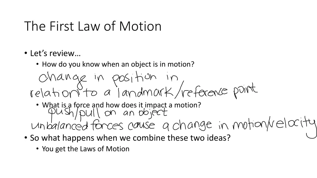 the first law of motion