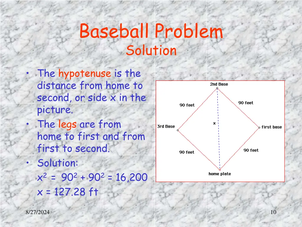 baseball problem solution