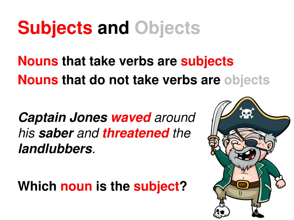 subjects and objects