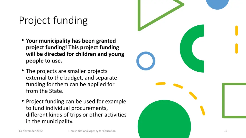 project funding