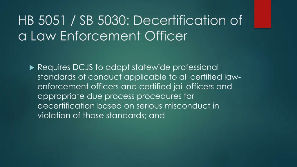 hb 5051 sb 5030 decertification