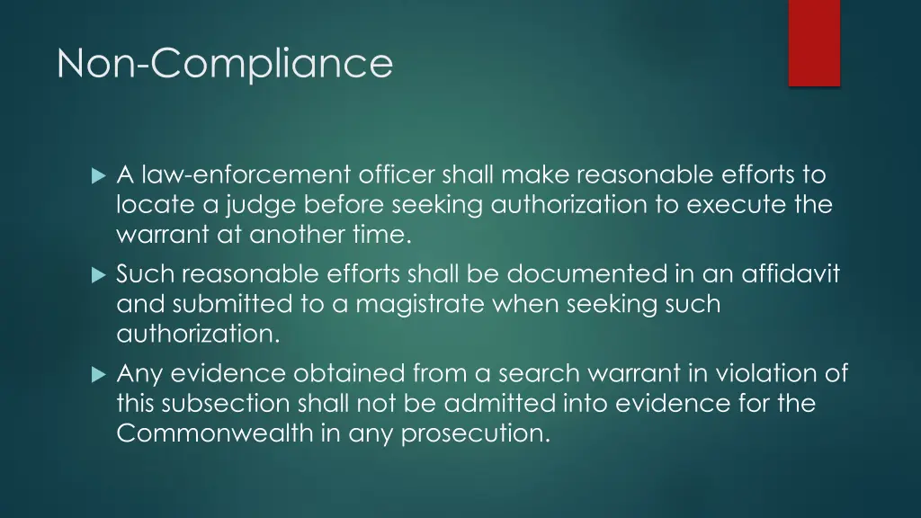 non compliance