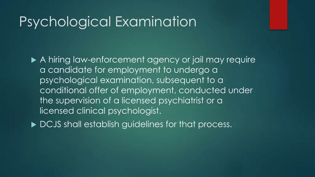 psychological examination