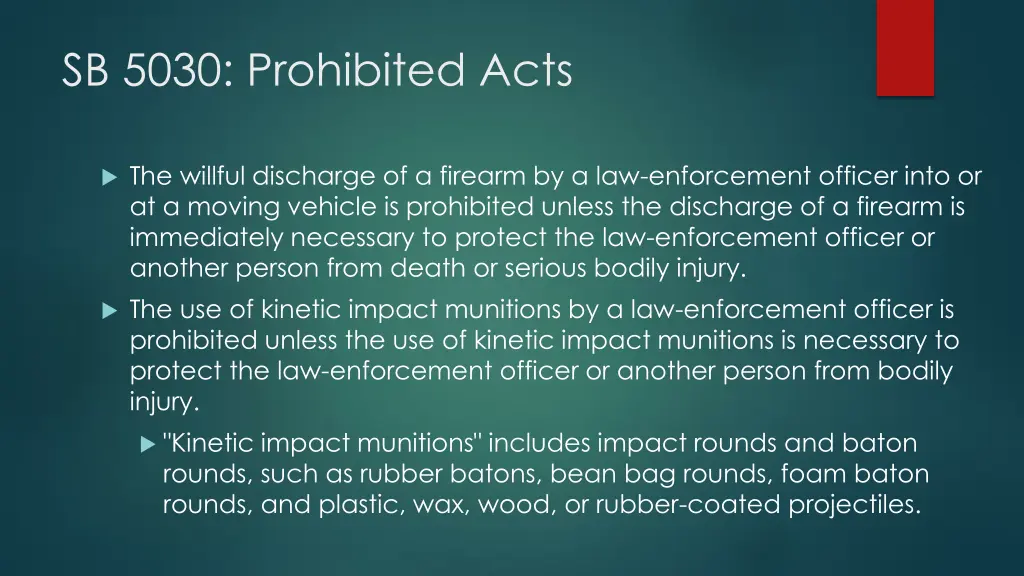 sb 5030 prohibited acts