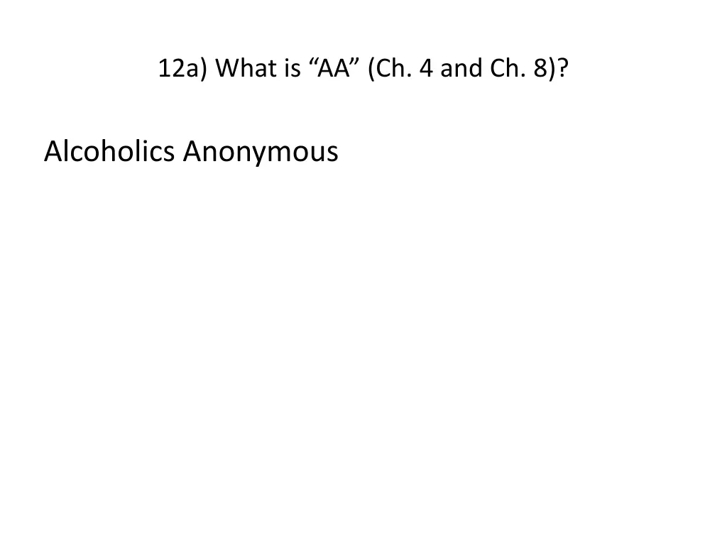 12a what is aa ch 4 and ch 8