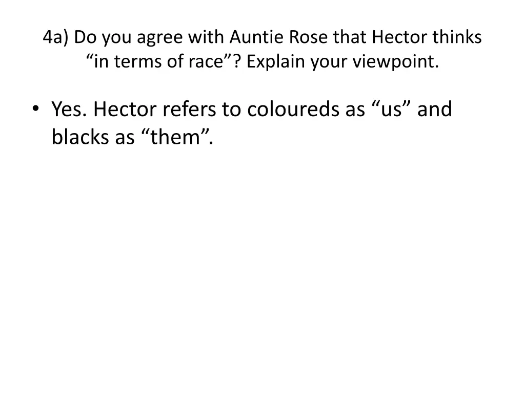 4a do you agree with auntie rose that hector