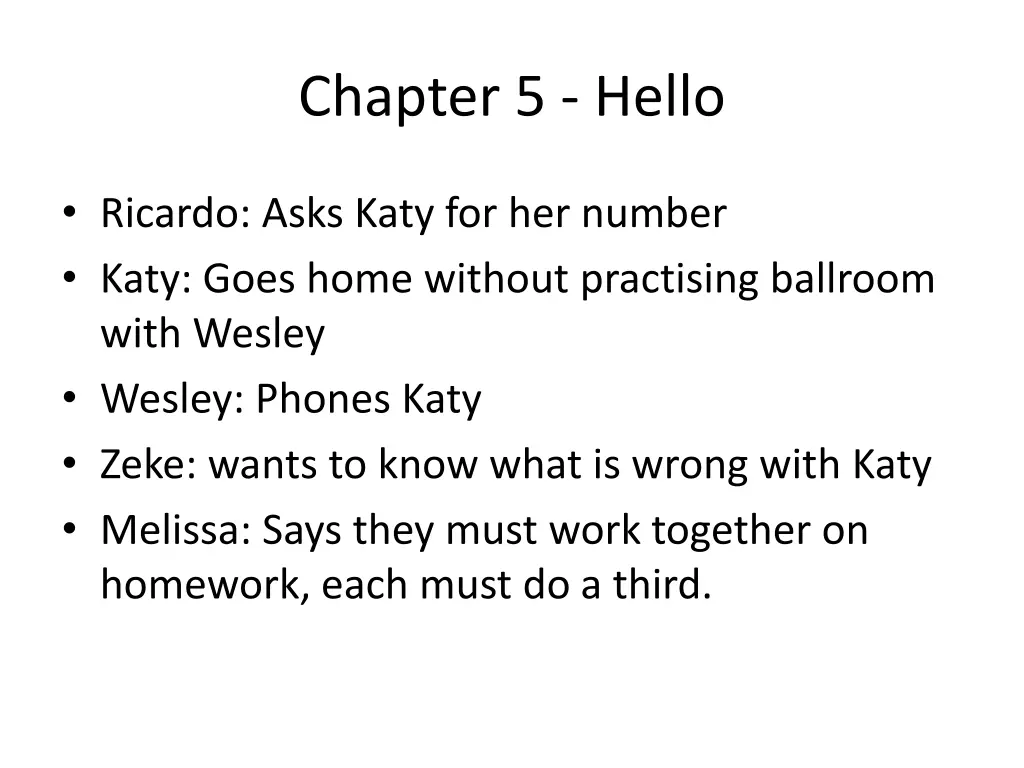 chapter 5 hello