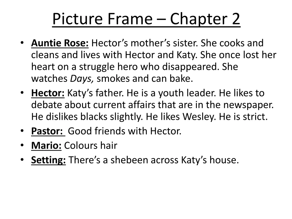 picture frame chapter 2