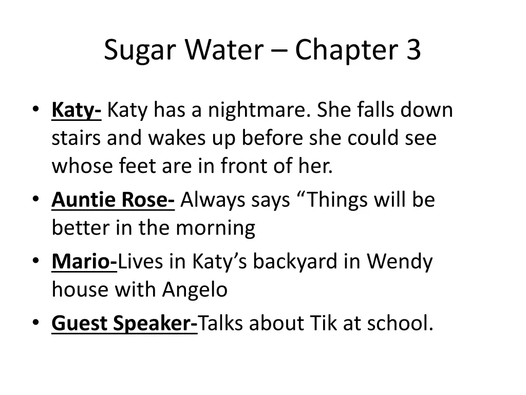 sugar water chapter 3