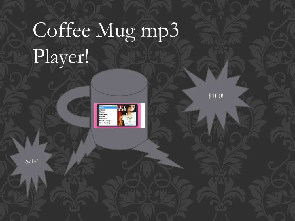 coffee mug mp3 player