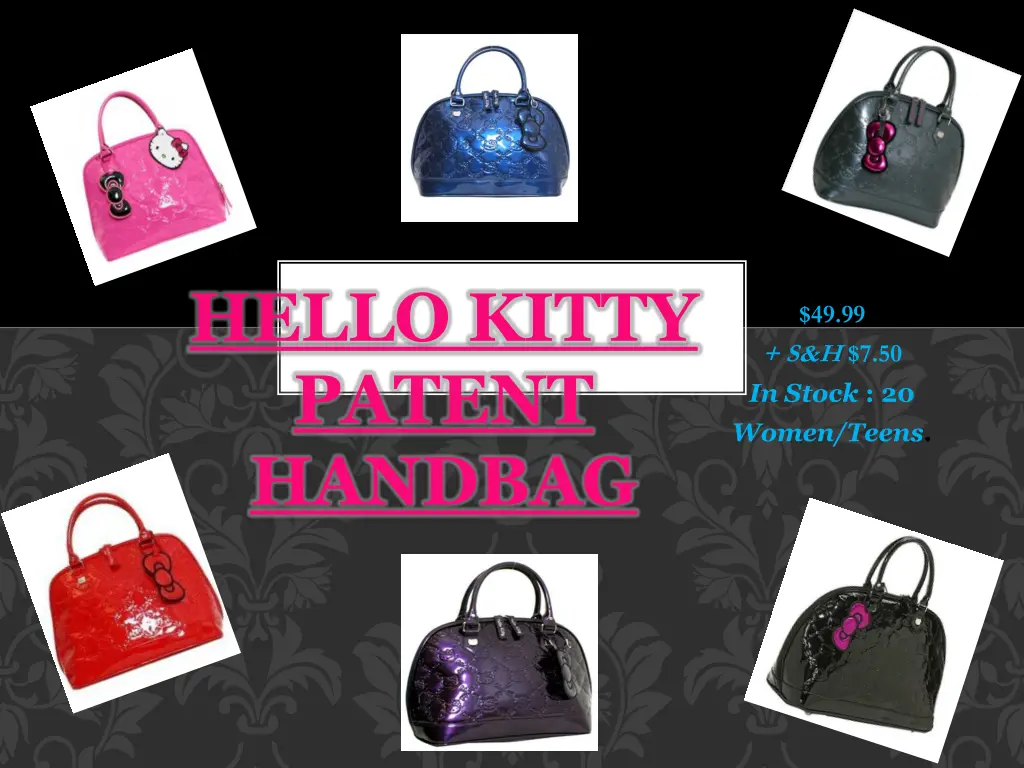 hello kitty patent handbag