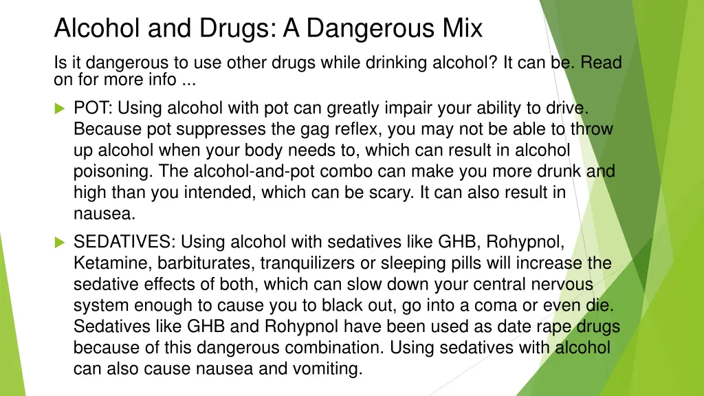 alcohol and drugs a dangerous mix is it dangerous