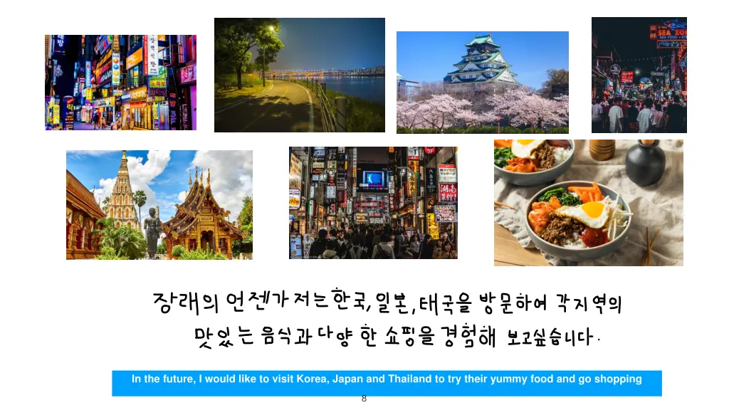 in the future i would like to visit korea japan