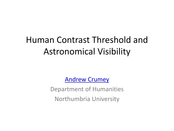 human contrast threshold and astronomical