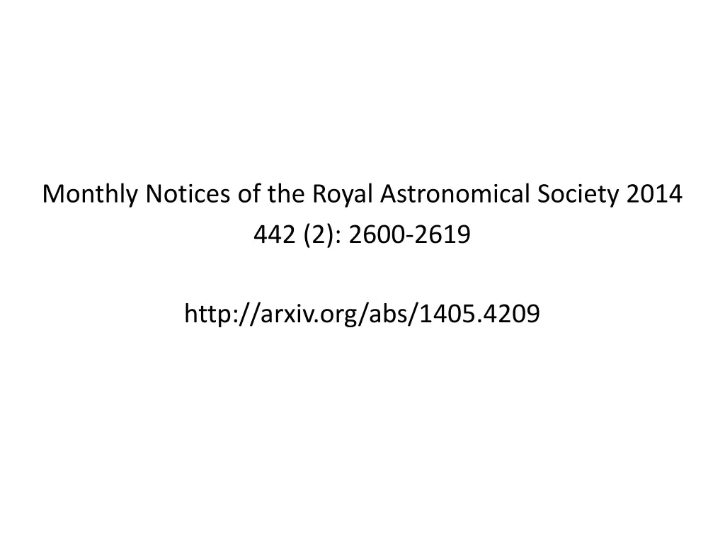 monthly notices of the royal astronomical society