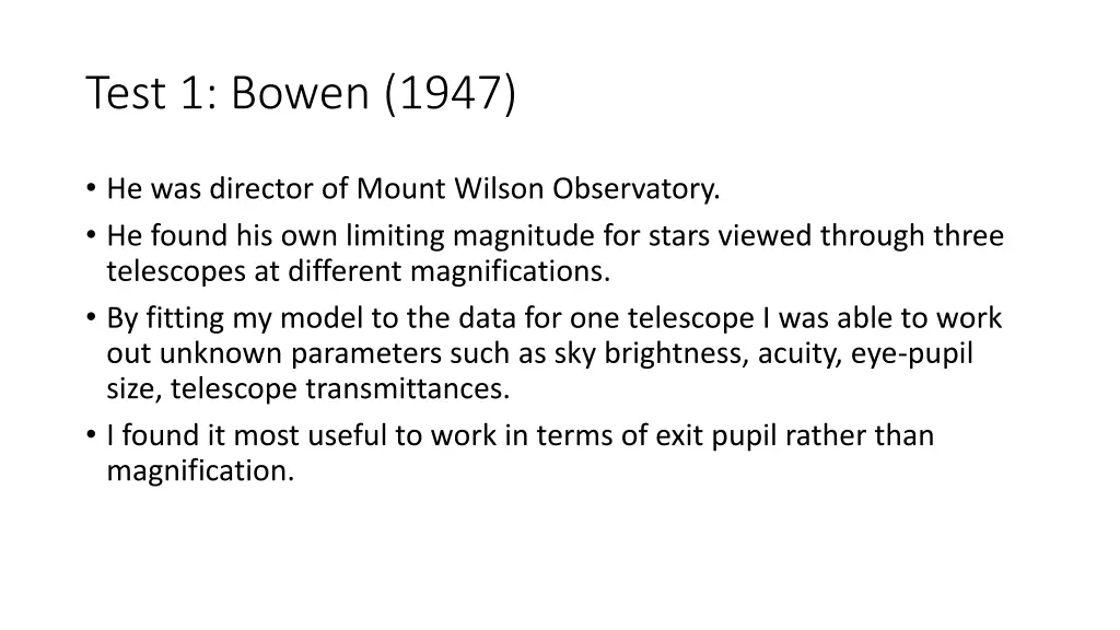 test 1 bowen 1947