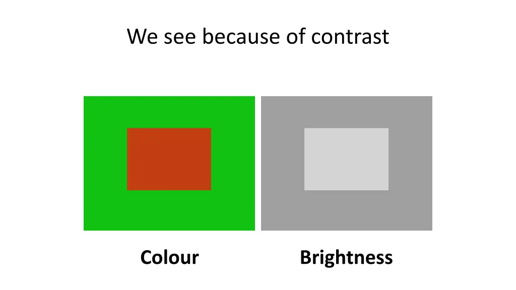 we see because of contrast