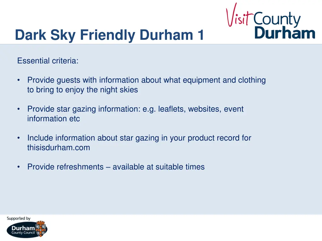 dark sky friendly durham 1 1