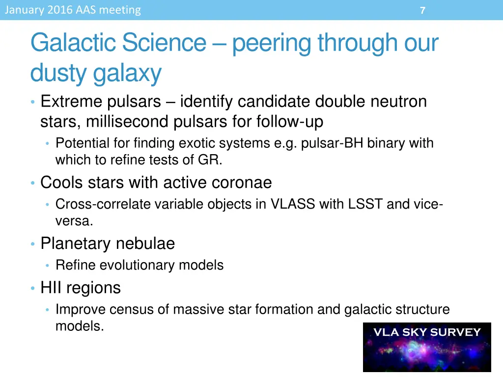 january 2016 aas meeting galactic science peering