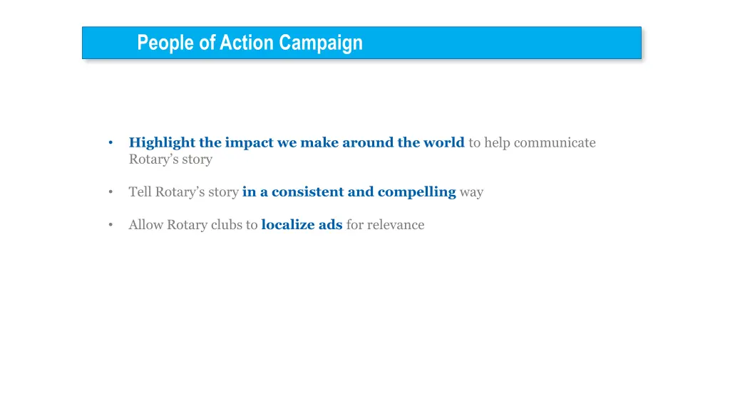 people of action campaign