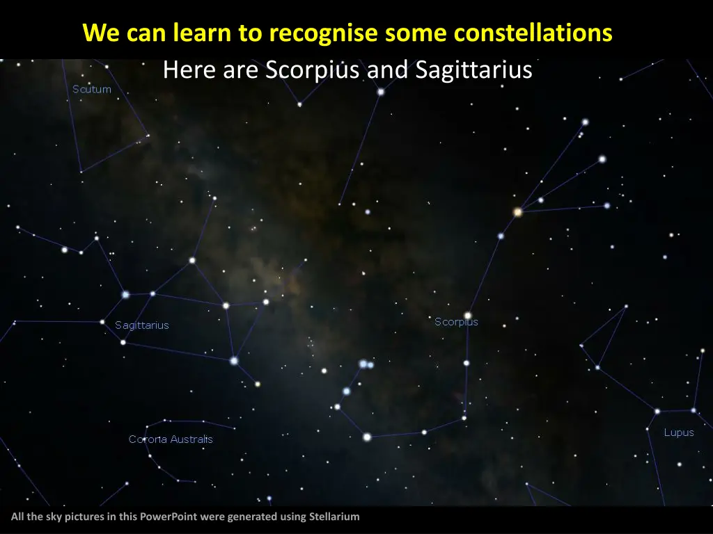 we can learn to recognise some constellations