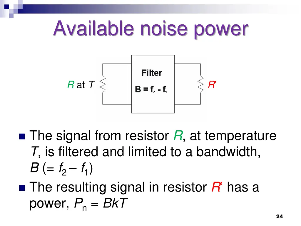 available noise power