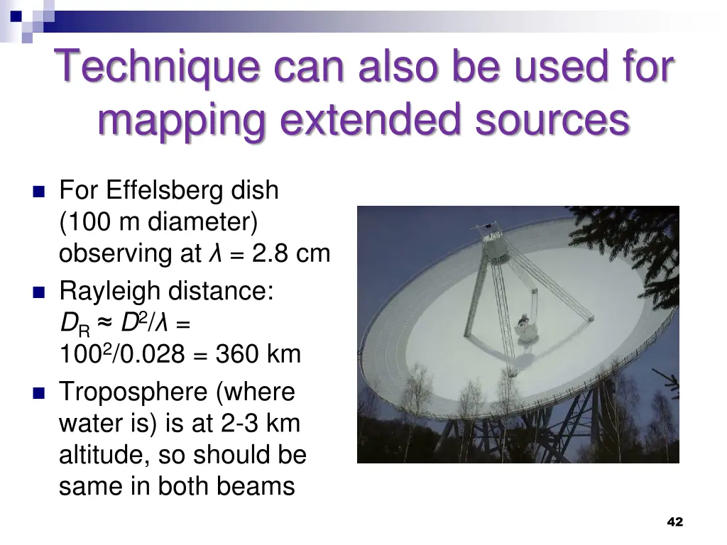 technique can also be used for mapping extended