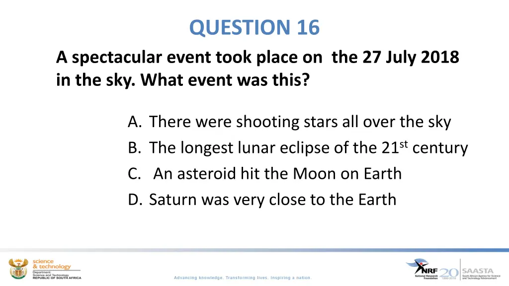 question 16