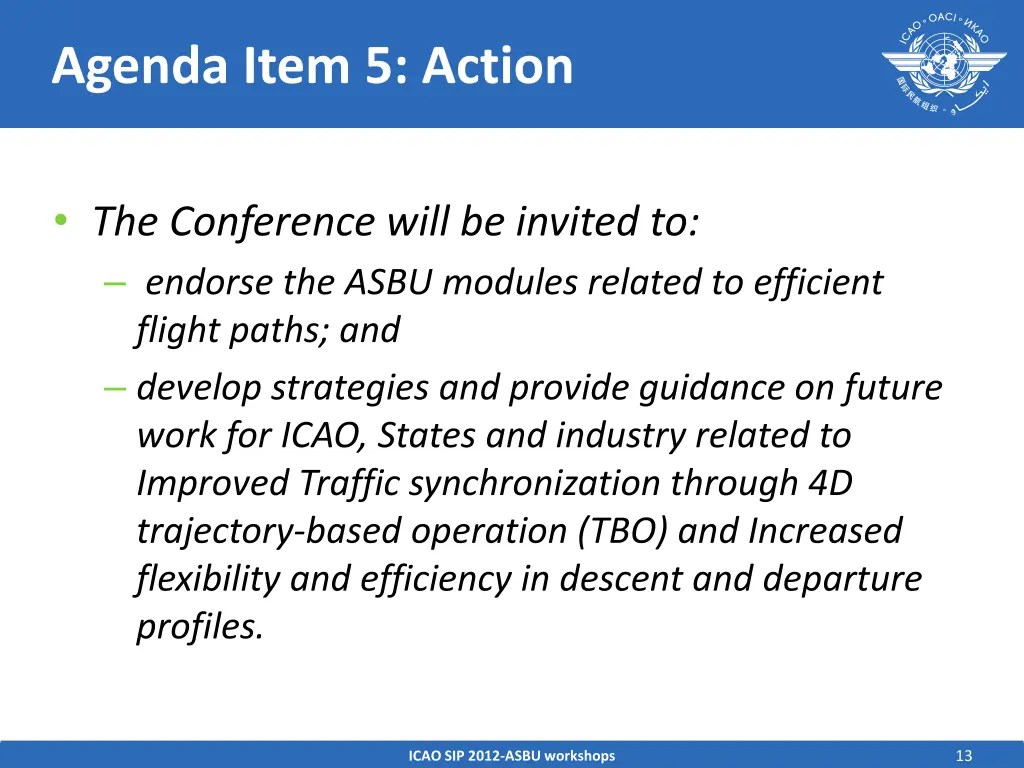 agenda item 5 action