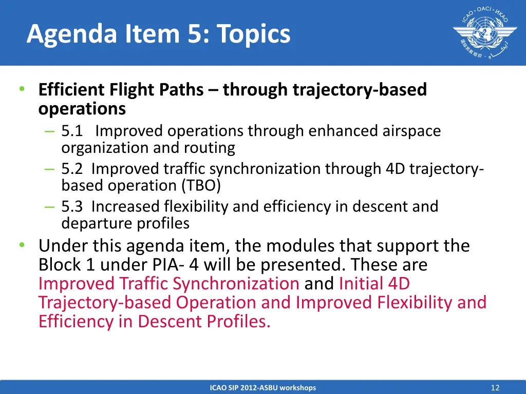 agenda item 5 topics