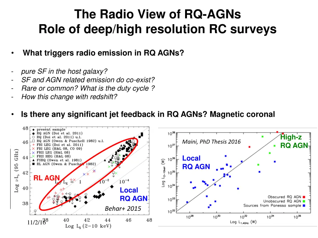 the radio view of rq agns role of deep high 2