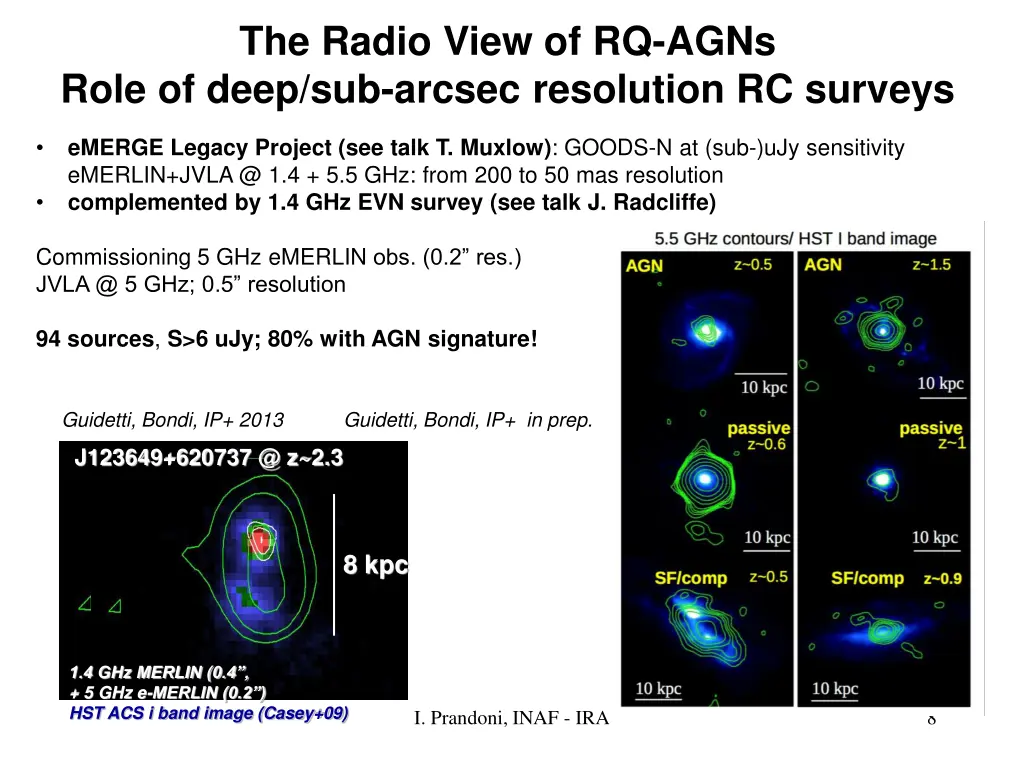 the radio view of rq agns role of deep sub arcsec