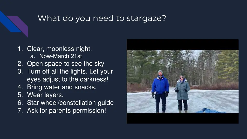 what do you need to stargaze