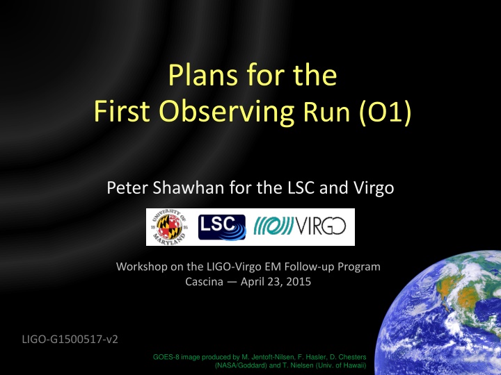 plans for the first observing run o1