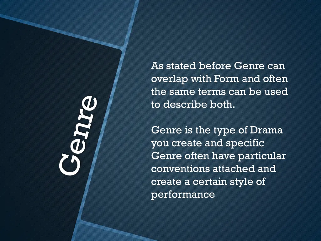 as stated before genre can overlap with form