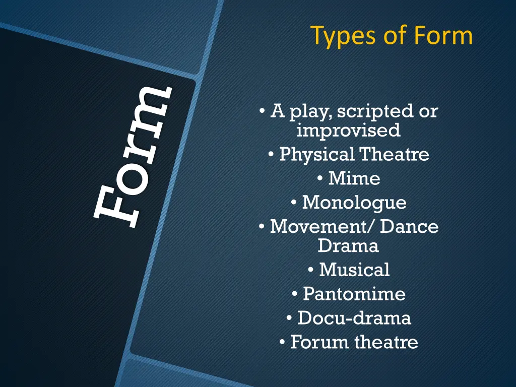 types of form