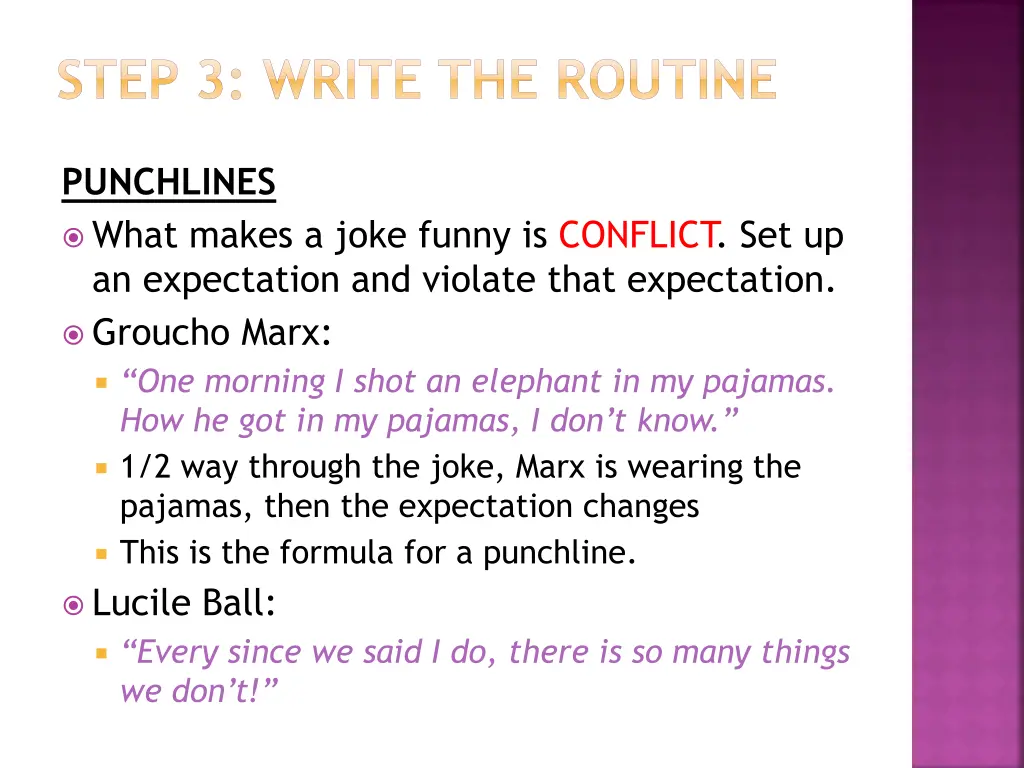 step 3 write the routine 1