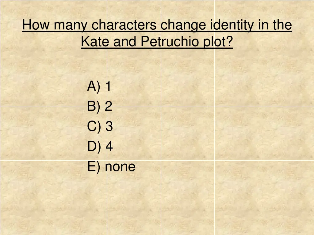 how many characters change identity in the kate