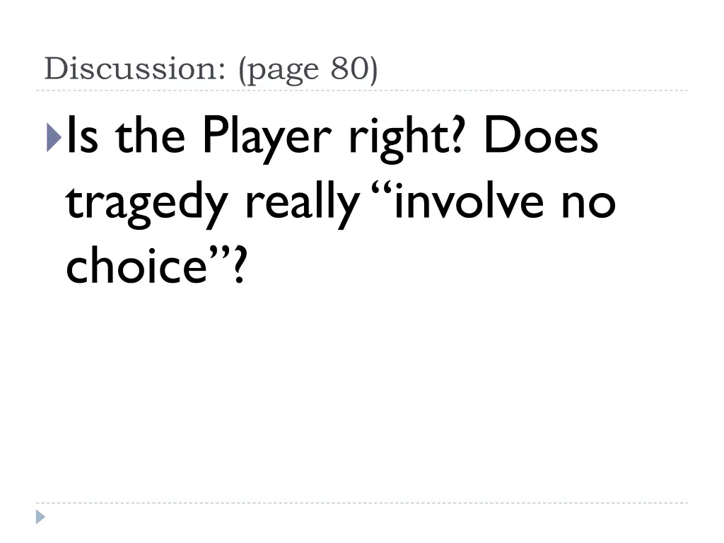 discussion page 80 is the player right does