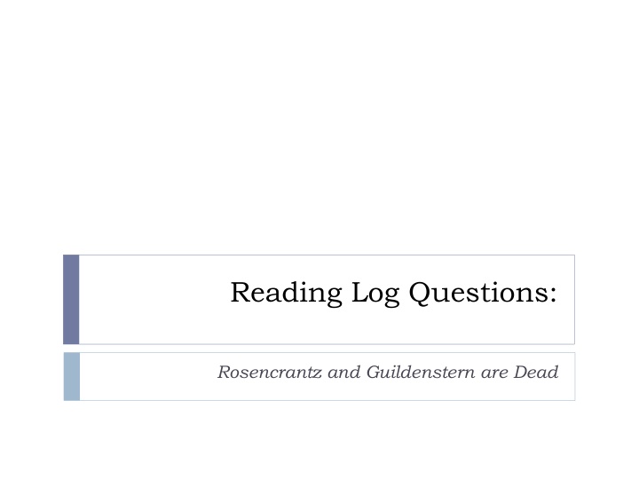 reading log questions