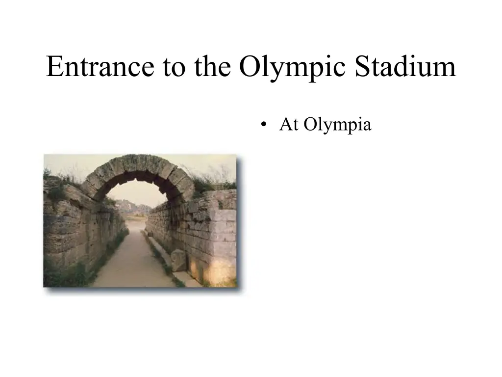 entrance to the olympic stadium