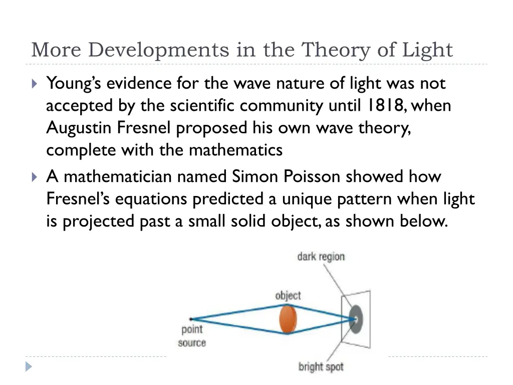 more developments in the theory of light