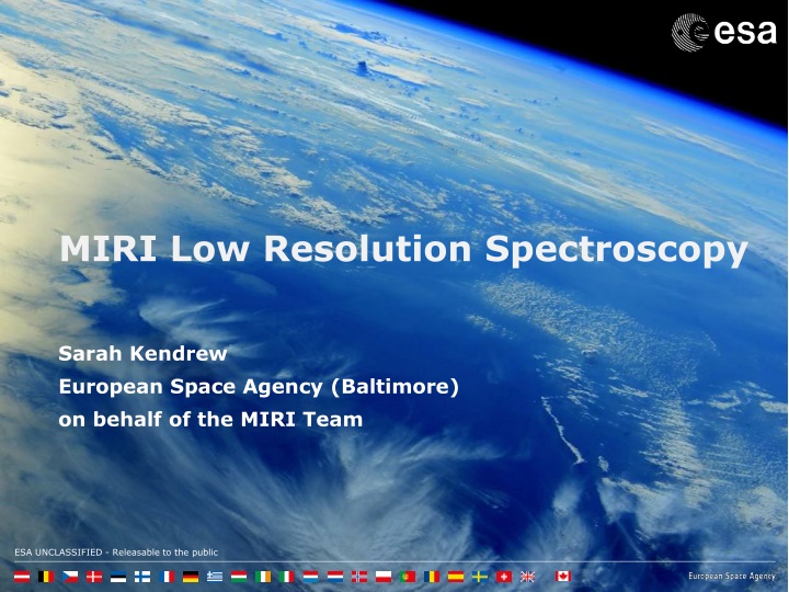 miri low resolution spectroscopy