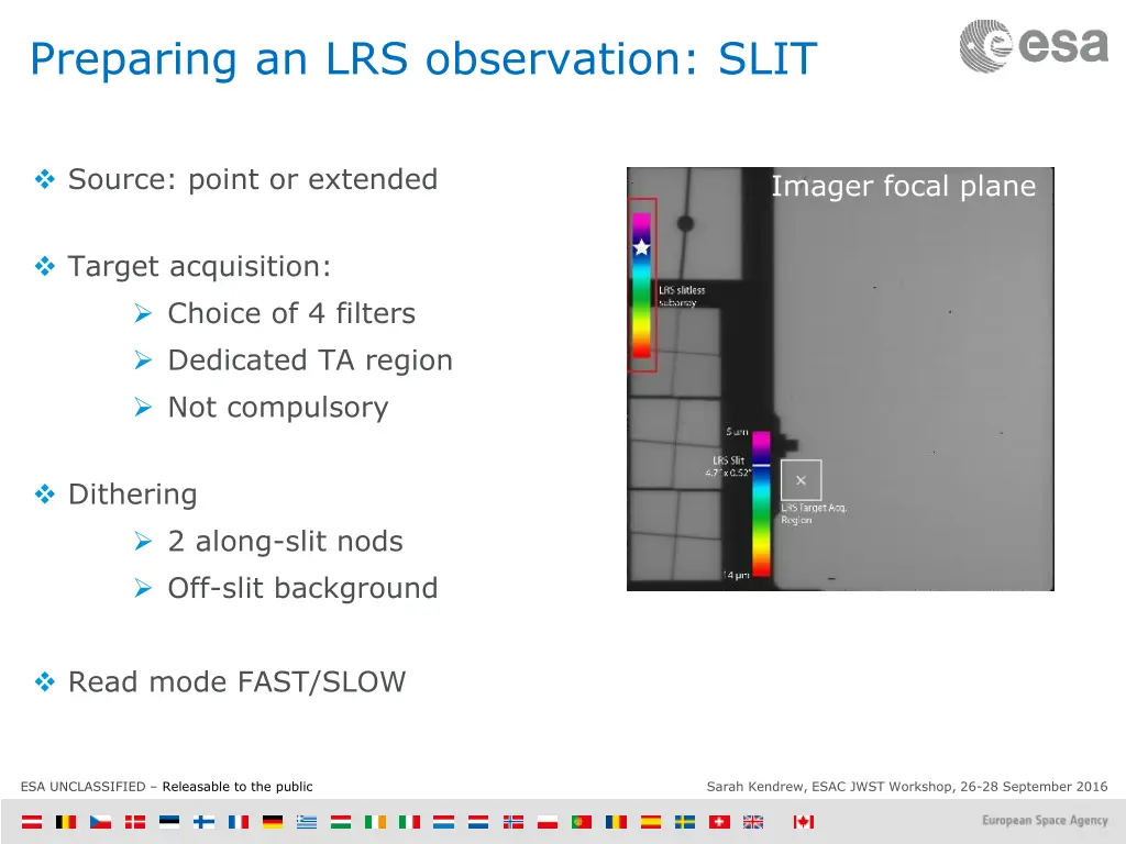 preparing an lrs observation slit