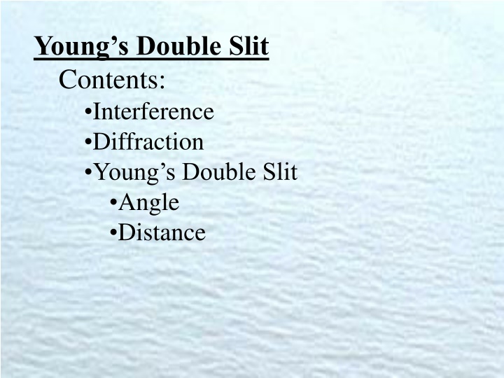 young s double slit contents interference