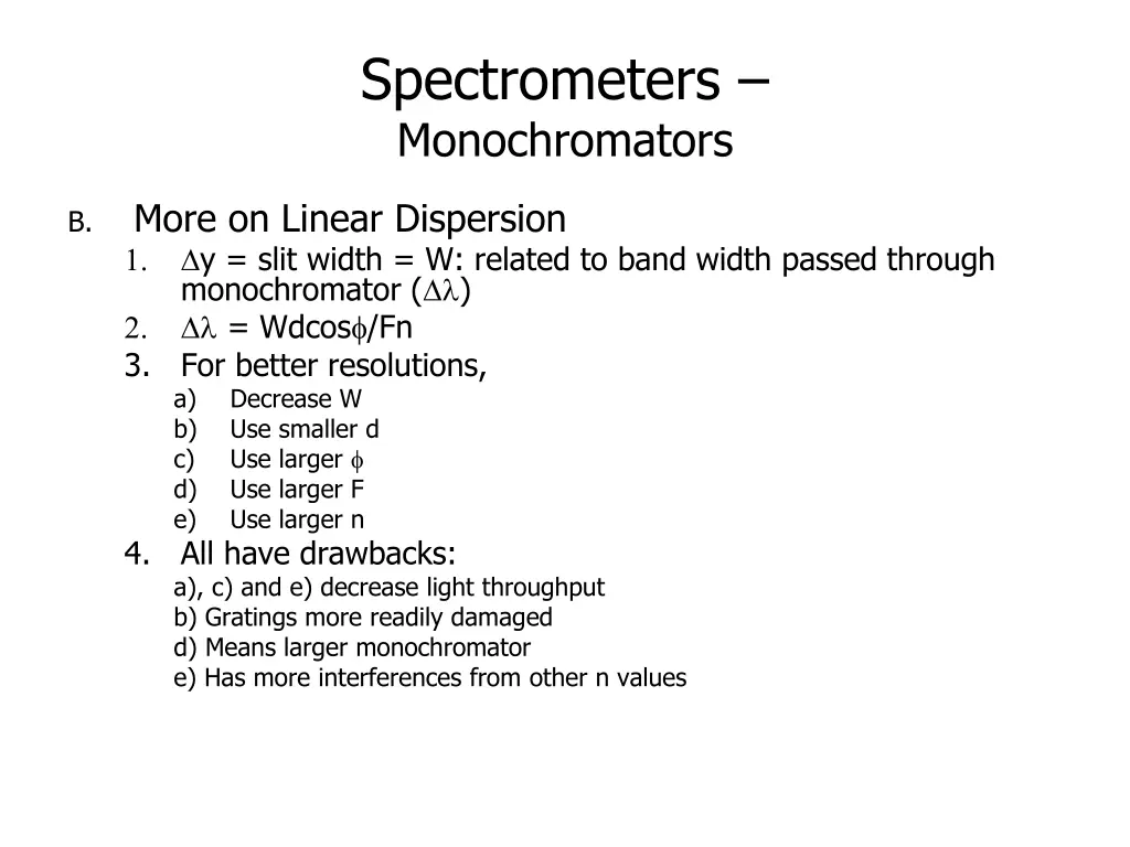 spectrometers monochromators 3